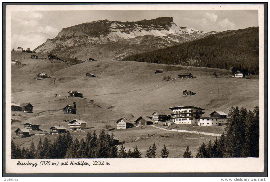 2044 - ohne Porto - alte Foto Ansichtskarte - Hirschegg mit Hochifen gel 1942 Feldpost 2 WK TOP