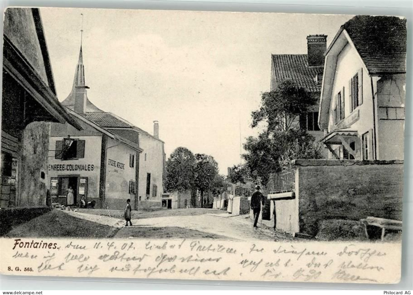 2046 Fontaines NE Landeyeux 1907 Foto AK - 13552387