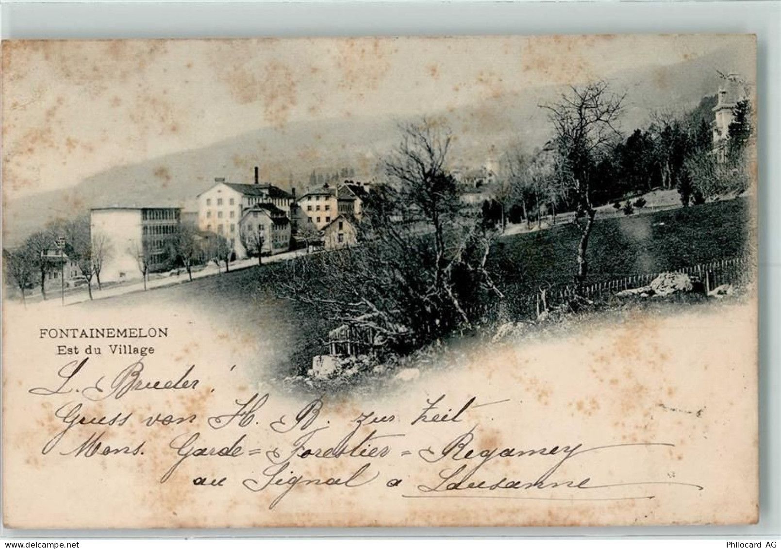 2052 Fontainemelon 1902 - Est du Village - 13124838