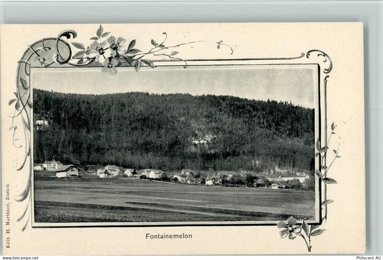 2052 Fontainemelon - Panoramaaufnahme Passepartout Jugendstil - 13095623