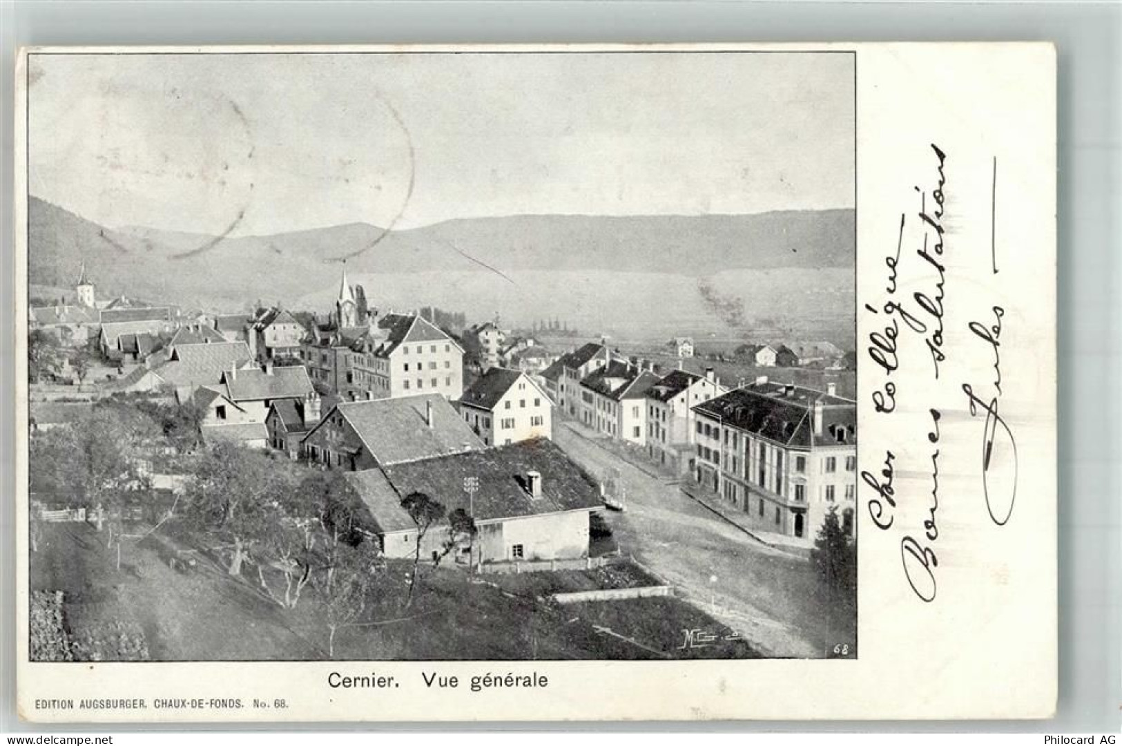 2053 Cernier 1901 Foto AK - 14001282