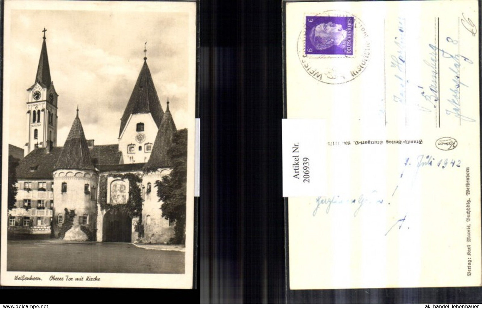 206939,Weissenhorn Weißenhorn Oberes Tor m. Kirche Turm
