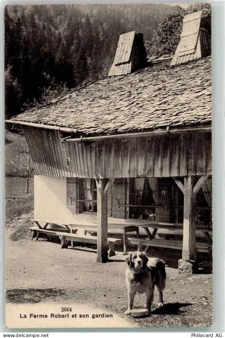 2103 Noiraigue 1916 - La Ferme Robert et son gardien Ort lt. Stempel - 10604666