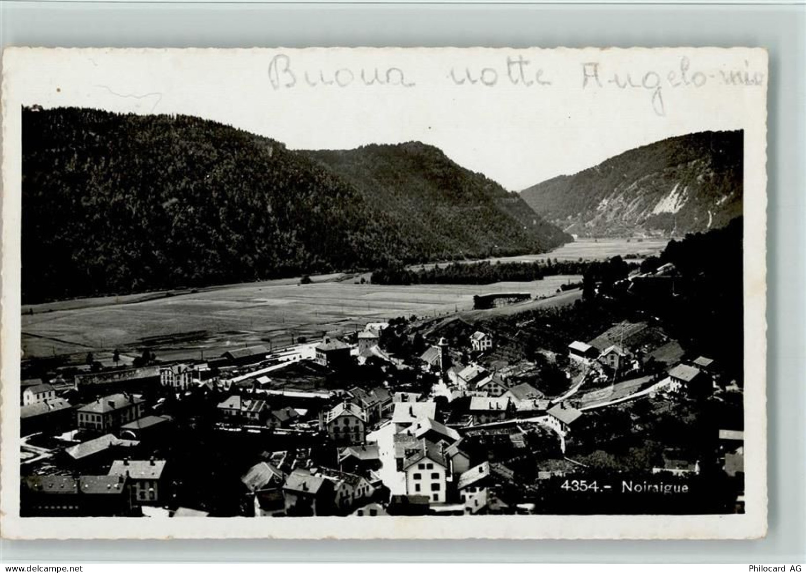 2103 Noiraigue 1947 Foto AK Teilansicht , Verlag SG 4354 AK - 13086935