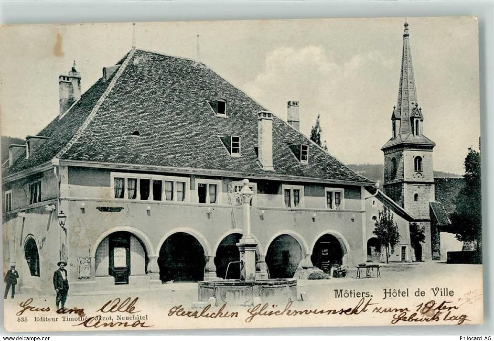 2112 Môtiers NE 1905 - Hotel de Ville Eglise - 10606380