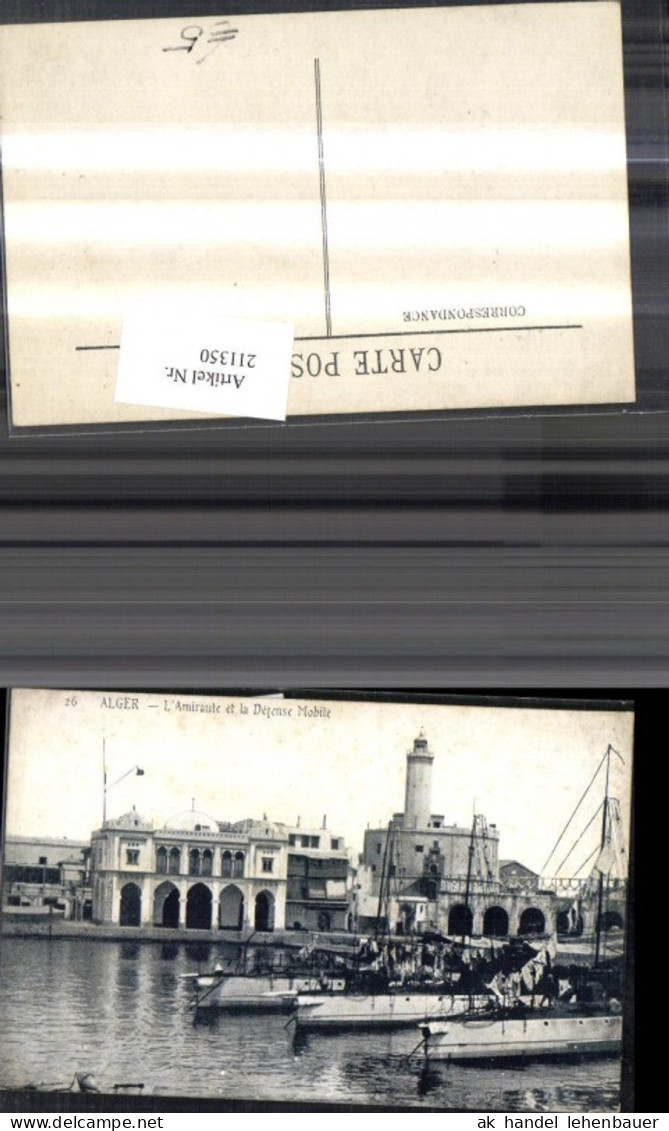 211350,Algerien Alger L'Amiraute et la Defense Mobile Schiffe