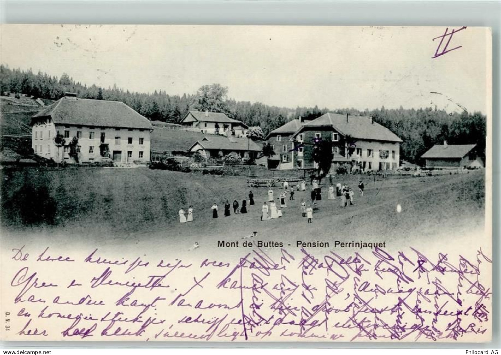 2116 Mont-de-Buttes 1901 - Pension Perrinjaquet - 13127895