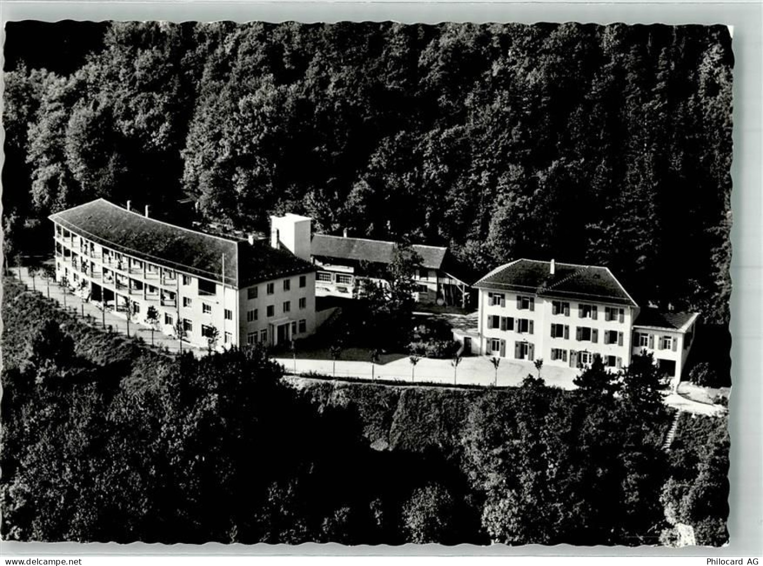 2117 La Côte-aux-Fées Foto AK Fliegeraufnahme Pavillon Hotel - 38194959