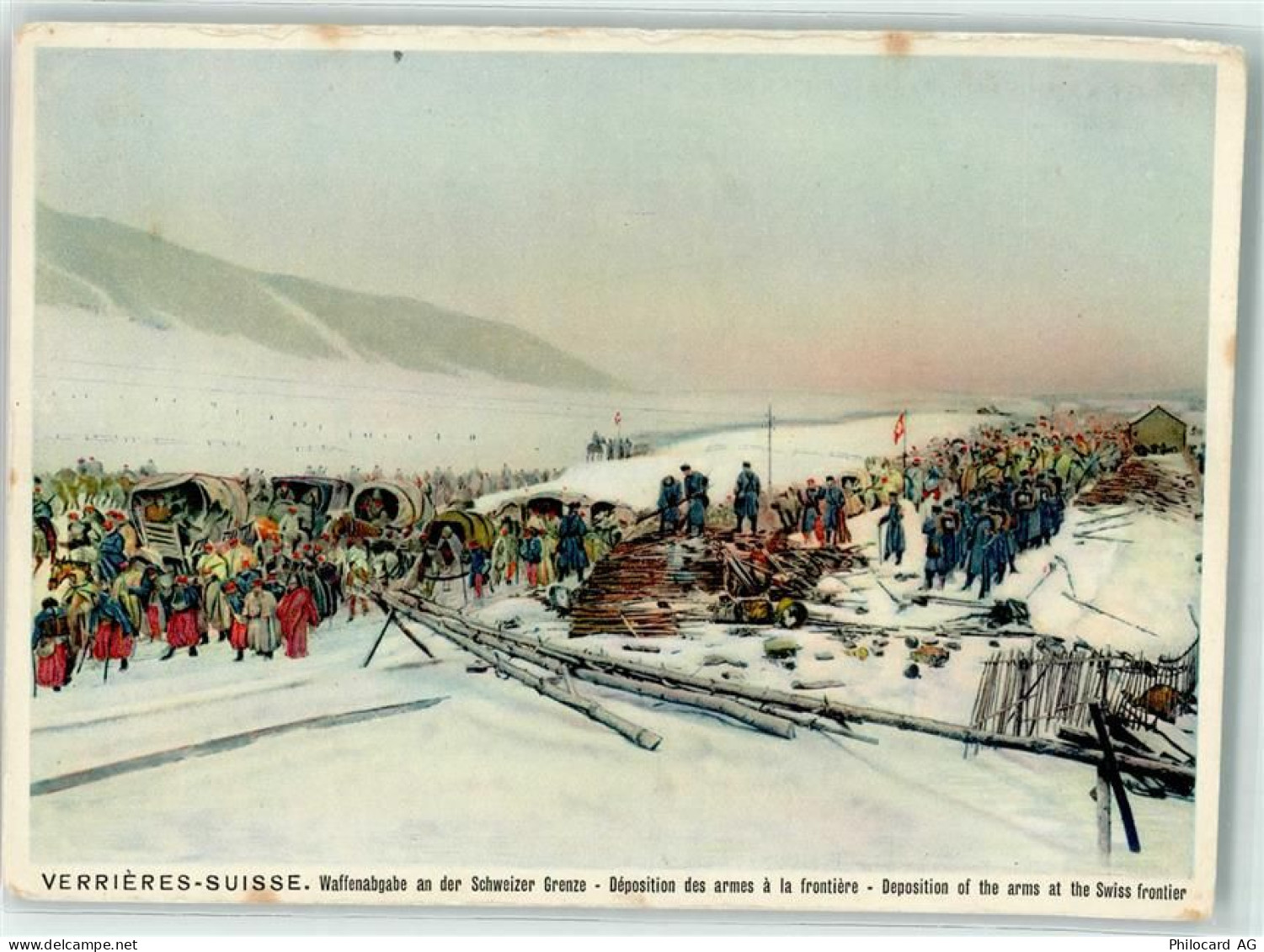 2126 Les Verrières Gebrauchsspuren Waffenabgabe an der Schweizer Grenze ... - 10598021