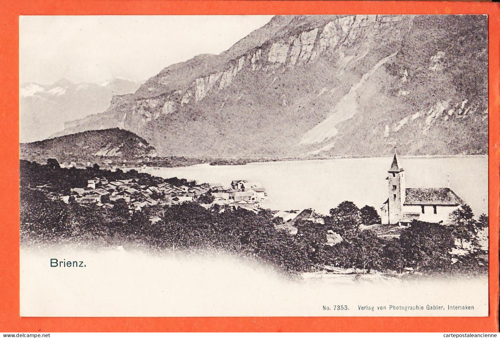 21295 (•◡•) Etat Parfait @ BRIENZ Kt-BE Berne @ Lac Eglise 1900s @ Photographie GABLER 7353 Interlaken