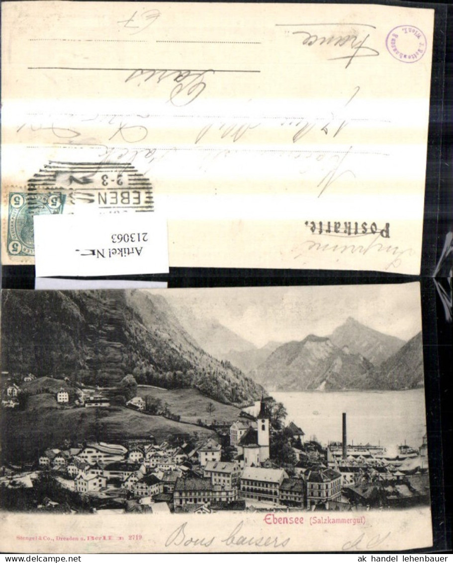 213063,Ebensee Salzkammergut