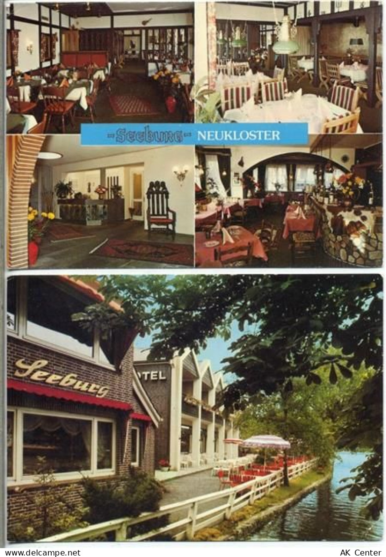 21614 W2150 Neukloster um 1970 - Neukloster, 2 AK Hotel Seeburg.,Stramm ... - 20029778