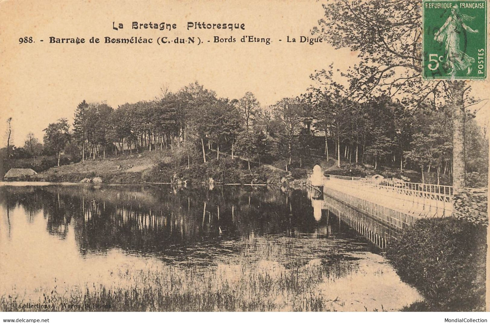 22 BOSMELEAC #21471 BARRAGE BORDS D ETANG LA DIGUE