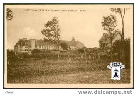 22 Plestin-les-Grèves - PLESTIN-les-GREVES - Institution Notre-Dame (Façade Est) - sépia