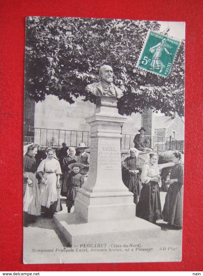 22 - PLOUARET - " MONUMENT FRANÇOIS LUZET, ECRIVAIN BRETON NE A PLOUARET " -