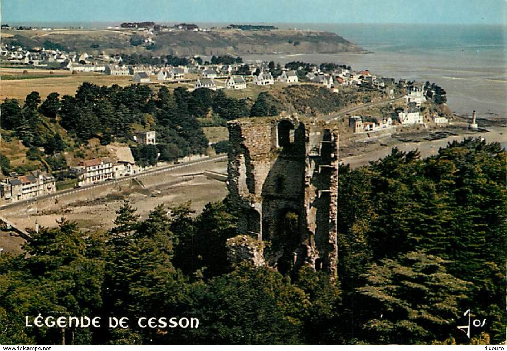 22 - Saint Brieuc - Légende de Cesson - Vue aérienne - Flamme Postale de Etables sur Mer - CPM - Voir Scans Recto-Verso