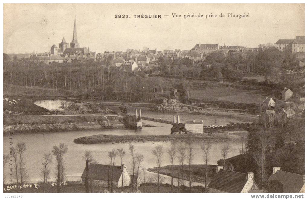 22 / TREGUIER / VUE GENERALE PRISE DE PLOUGUIEL / 1908