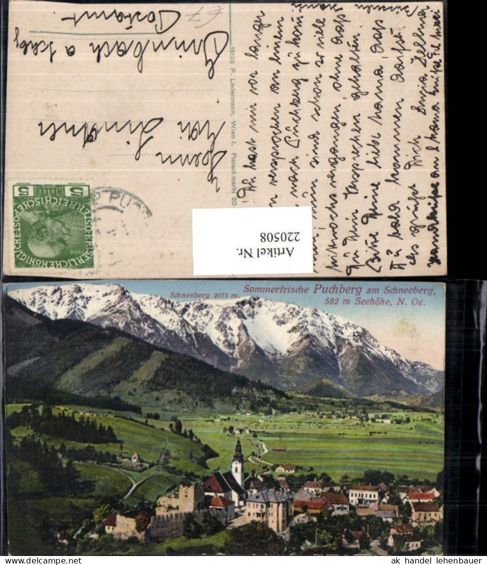 220508,Puchberg a. Schneeberg Teilansicht m. Schneeberg