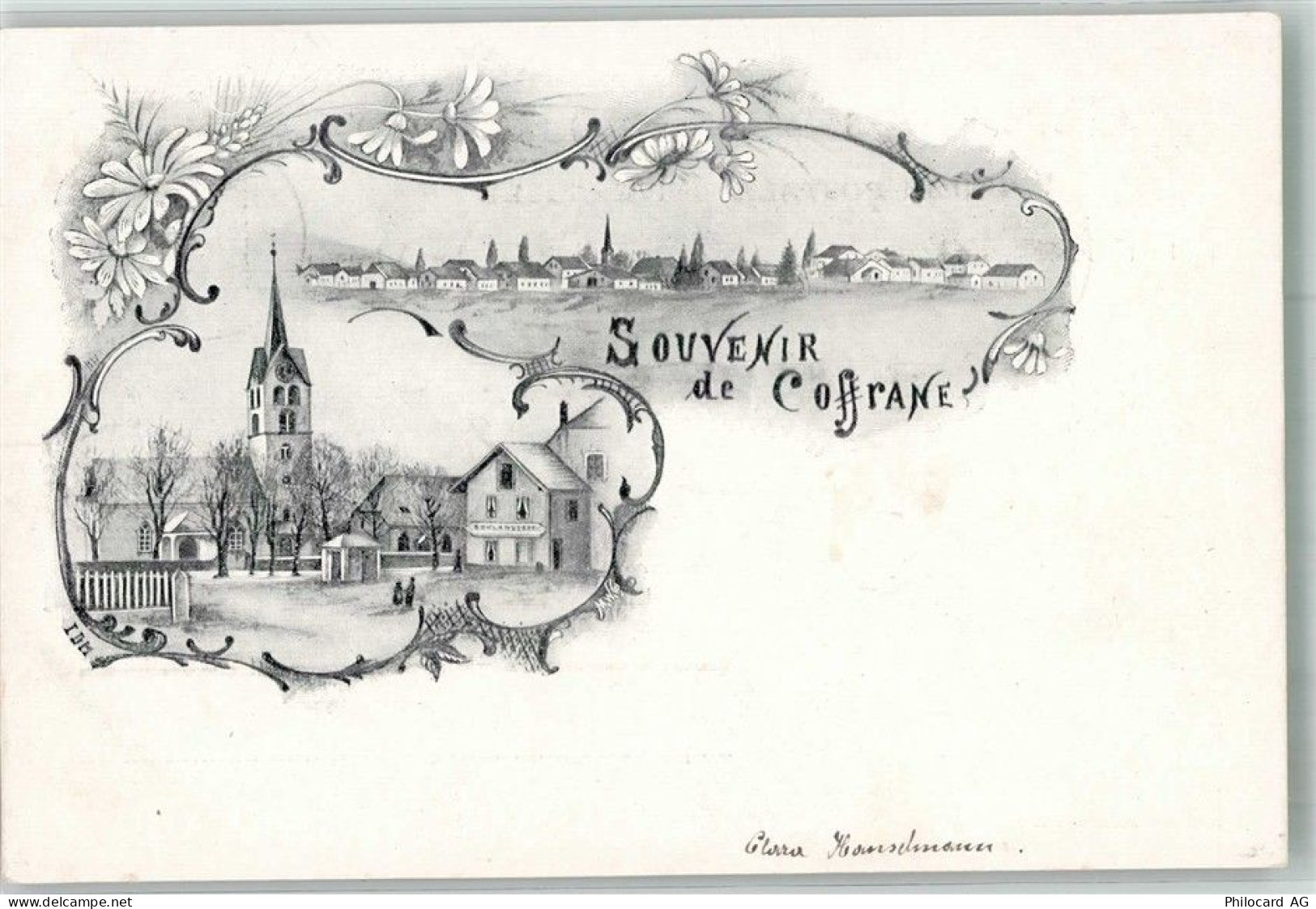 2207 Coffrane 1900 Lithographie Kirche - 13597888