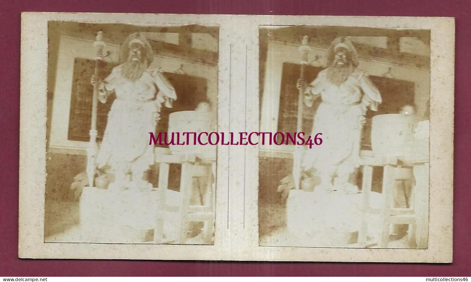 220725 - PHOTO STEREO ASIE ASIE CHINE CHINA  - sculpture - Bouddha ?