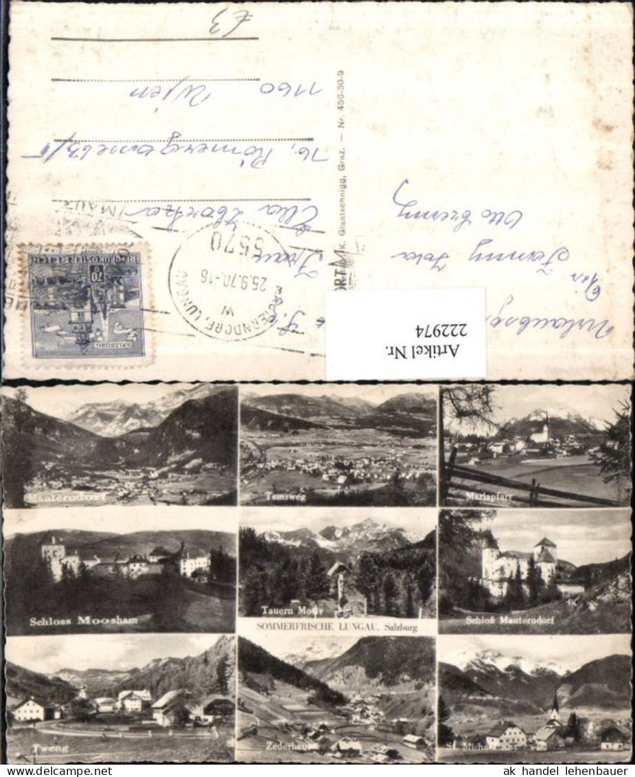 222974,Lungau Tamsweg Mauterndorf St. Michael Mariapfarr Tweng Zederhaus Totale Schloss Moosham Mauterndorf Mehrbildkart