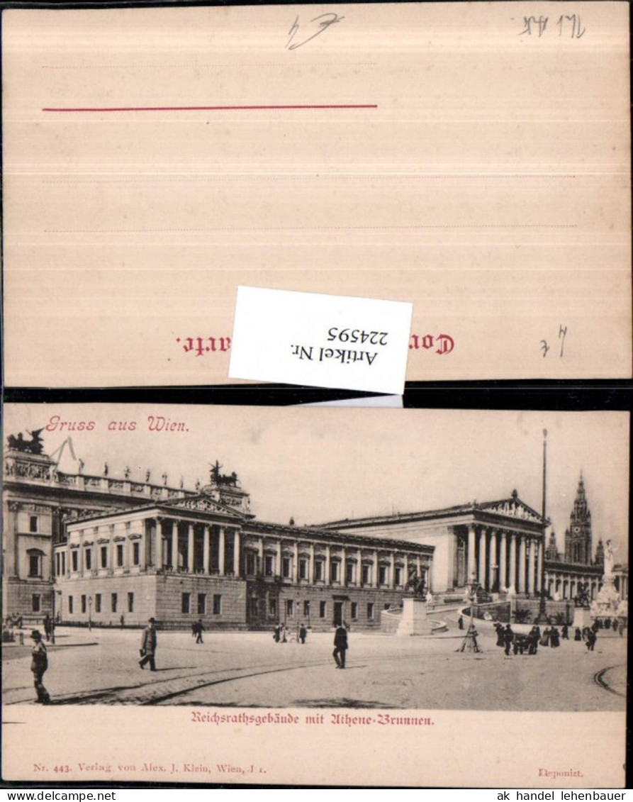 224595,Wien 1 Parlament m. Athene-Brunnen