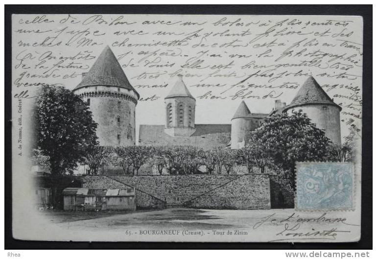 23 Bourganeuf carte nuage chateau    D23D  K23030K  C23030C RH030911