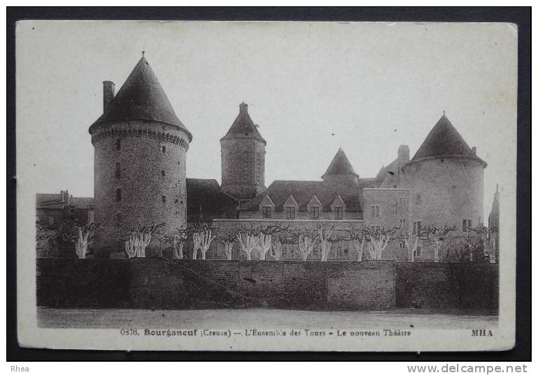 23 Bourganeuf chateau sépia    D23D  K23030K  C23030C RH030913