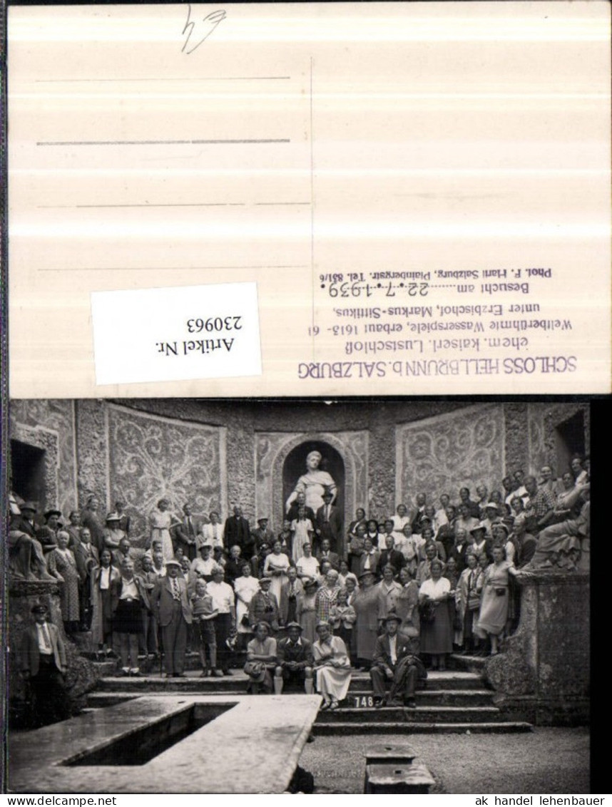 230963,Salzburg Schloss Hellbrunn Personen Gruppenfoto
