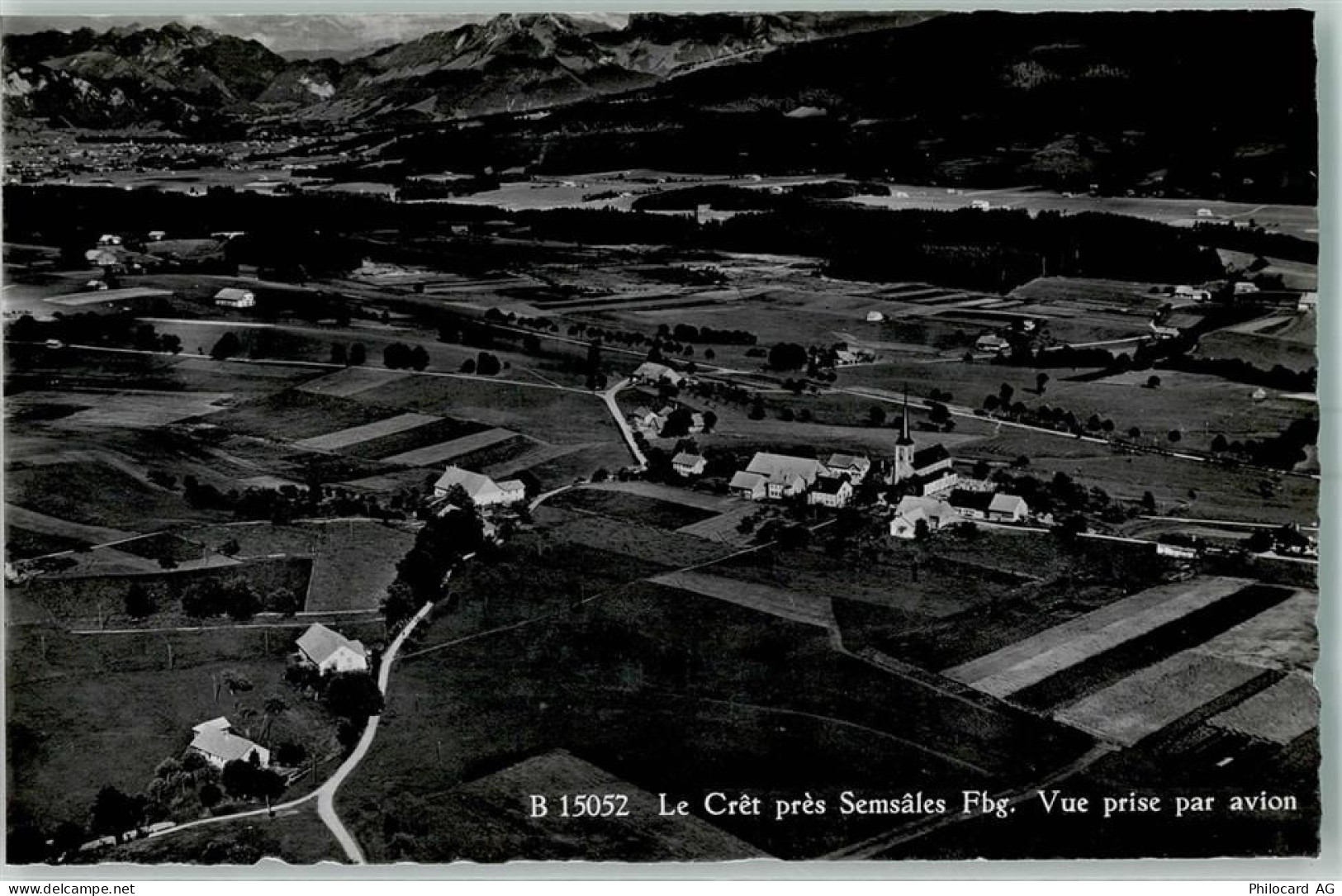 2314 Le Crêt Gebrauchsspuren Fliegeraufnahme Le Cret pres Semsales - 13158748