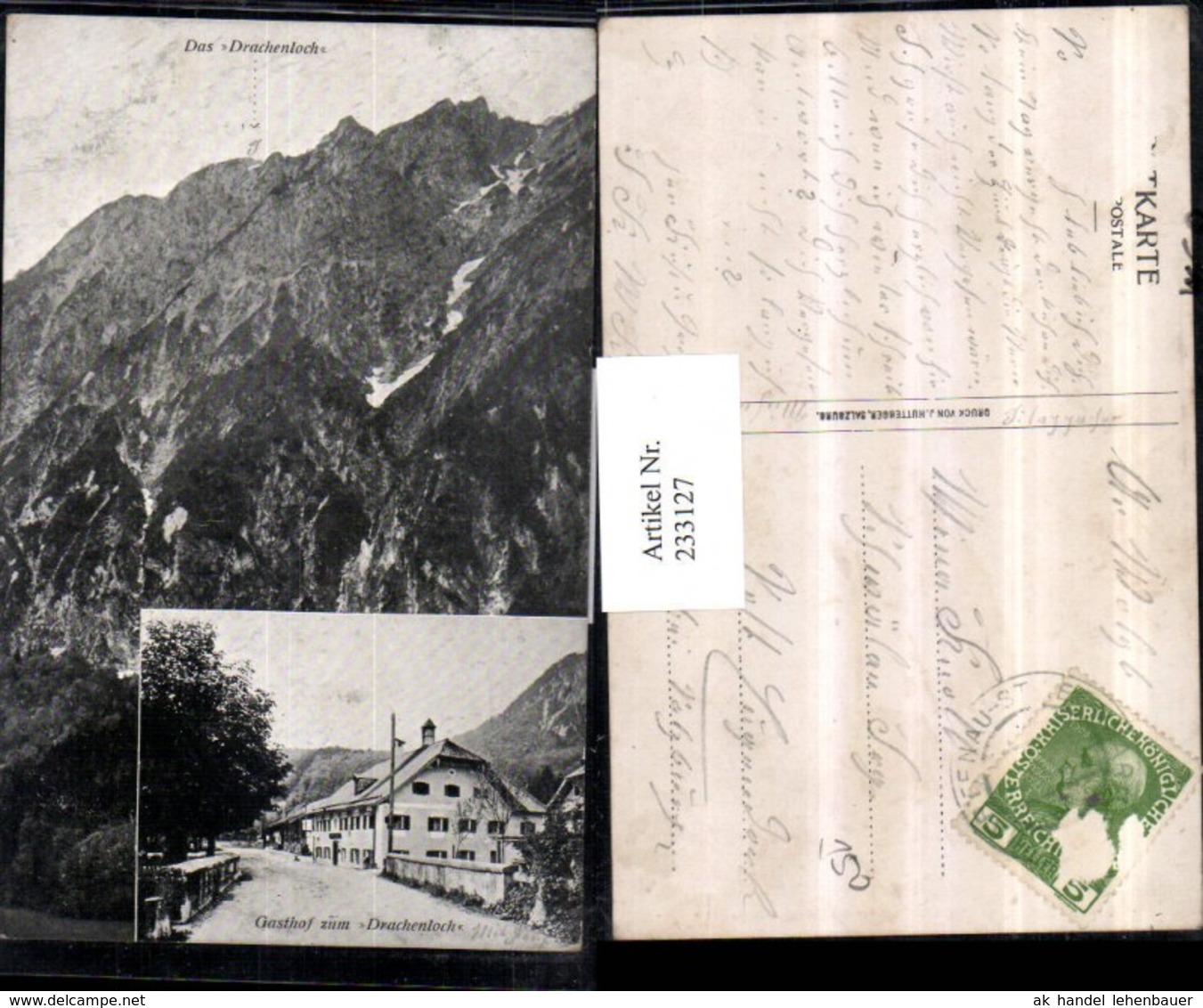 233127,Das Drachenloch b. Gr&ouml;dig Gasthof zum Drachenloch Mehrbildkarte