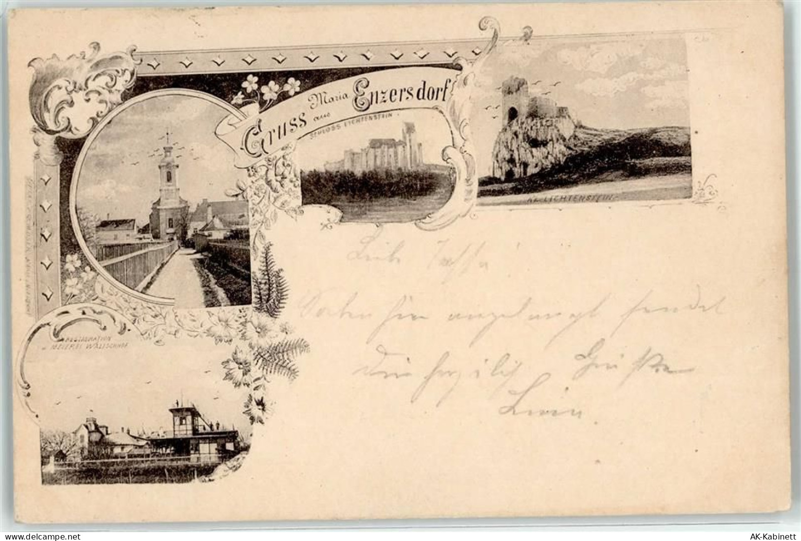 2340 Maria Enzersdorf Lithographie Schloss Lichtenstein - 51673696