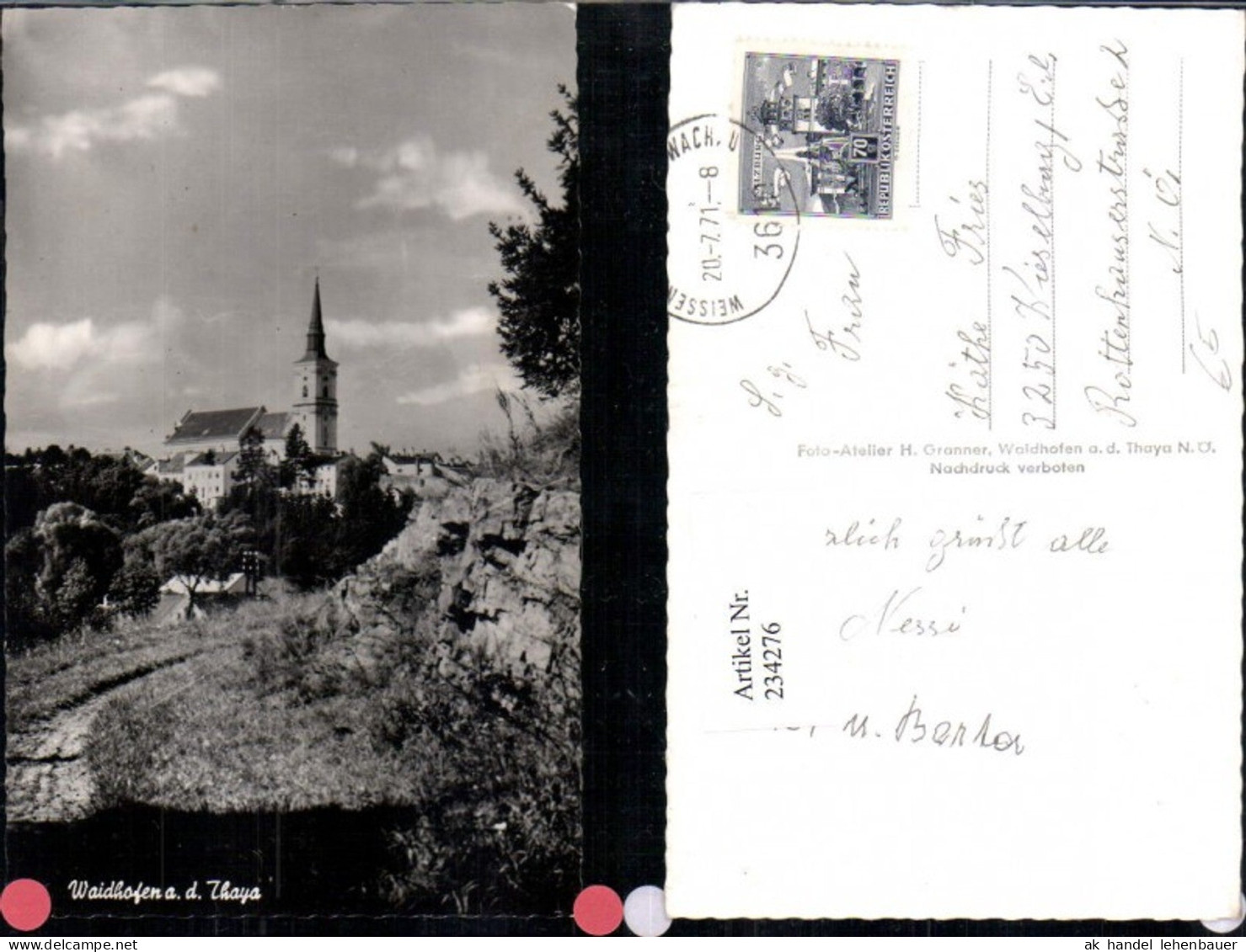 234276,Waidhofen an d. Thaya Partie Kirche