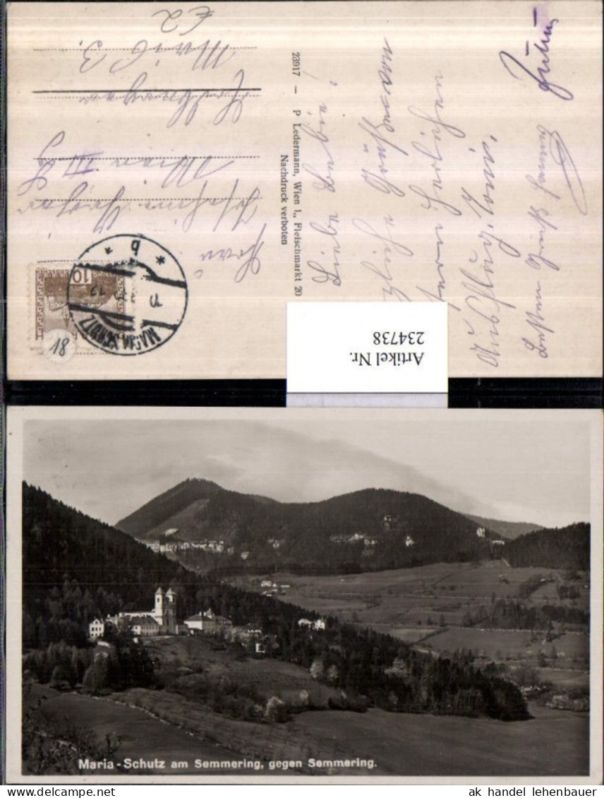 234738,Maria Schutz am Semmering Totale geg. Semmering