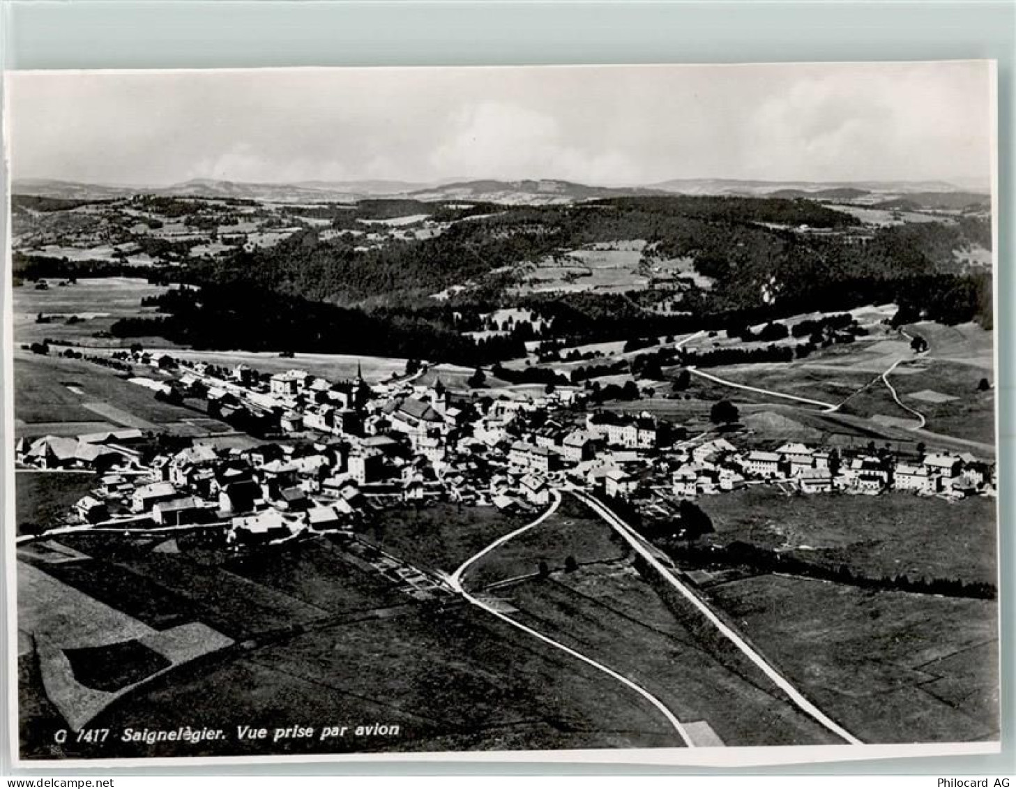 2350 Saignelégier Gebrauchsspuren Fliegeraufnahme - 10397886