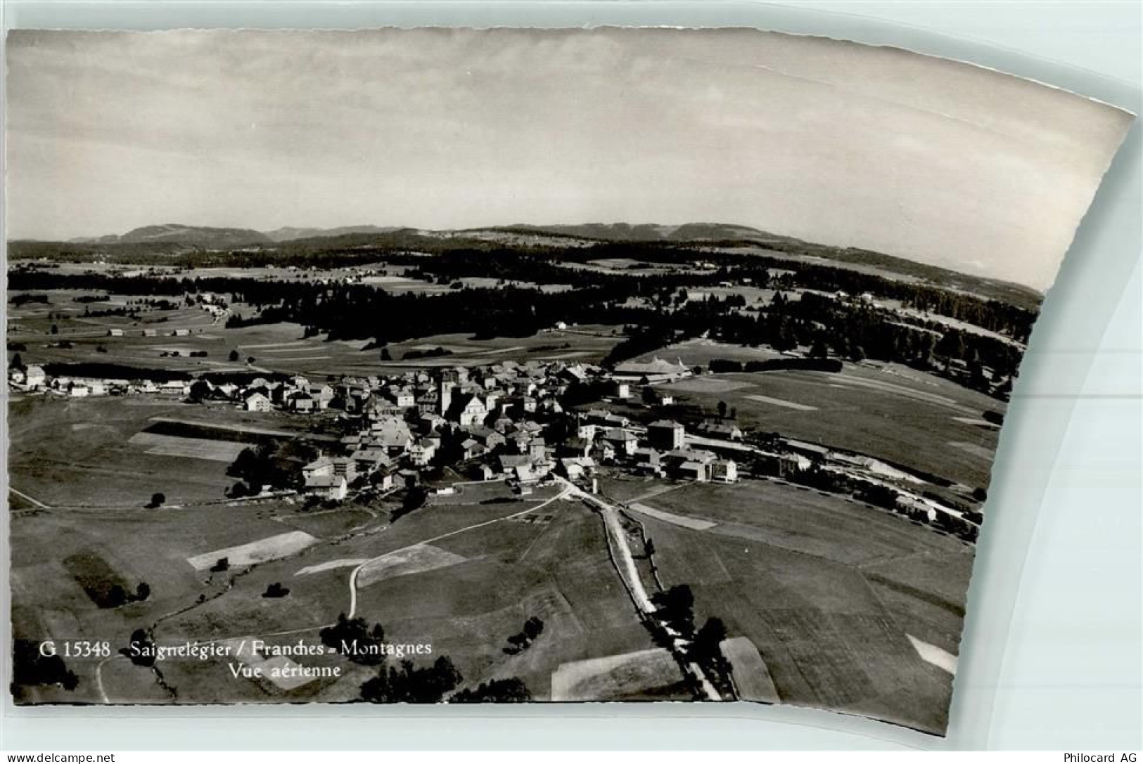 2350 Saignelégier Karte beschädigt Fliegeraufnahme - 13150244