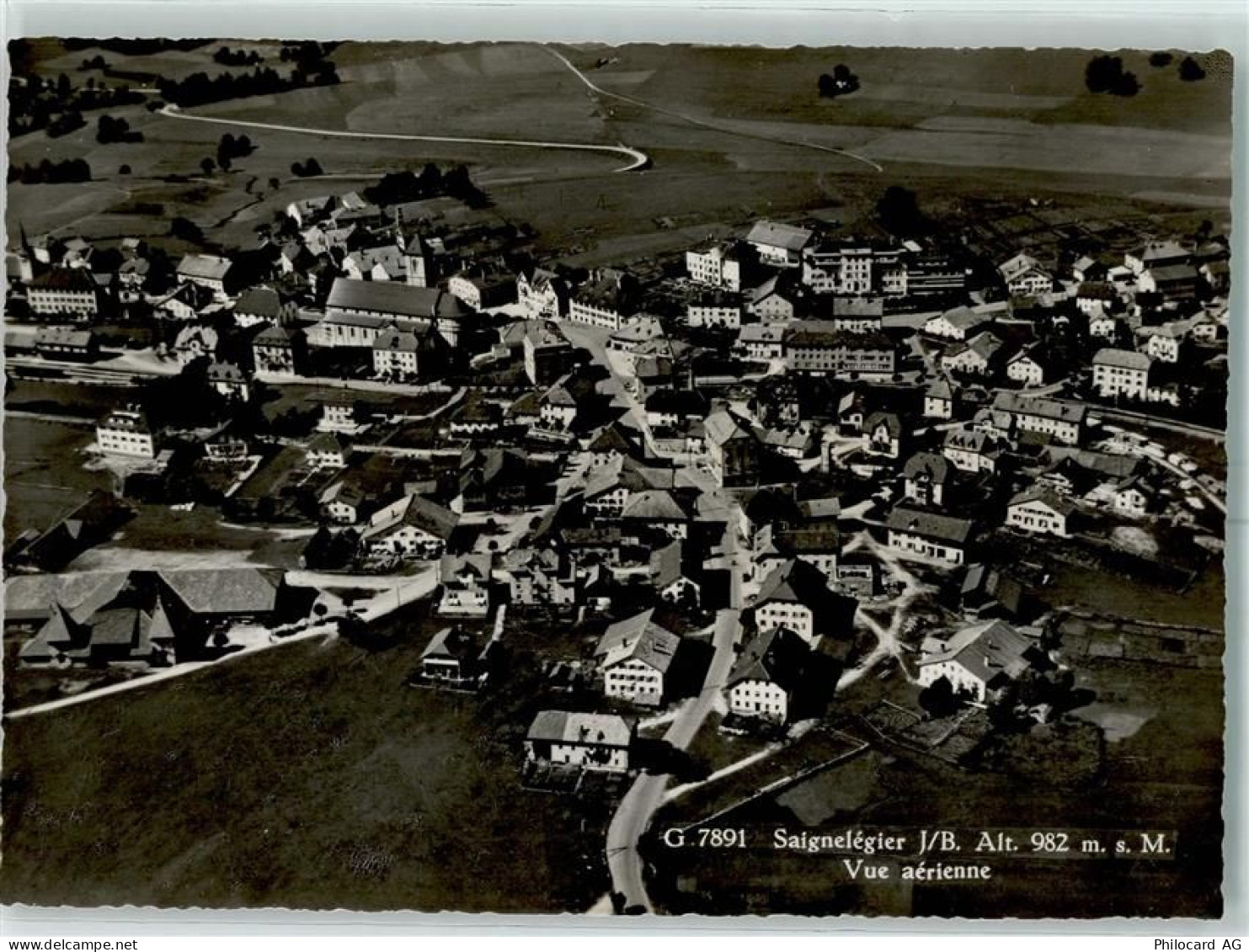 2350 Saignelégier Karte beschädigt Fliegeraufnahme - 13150247