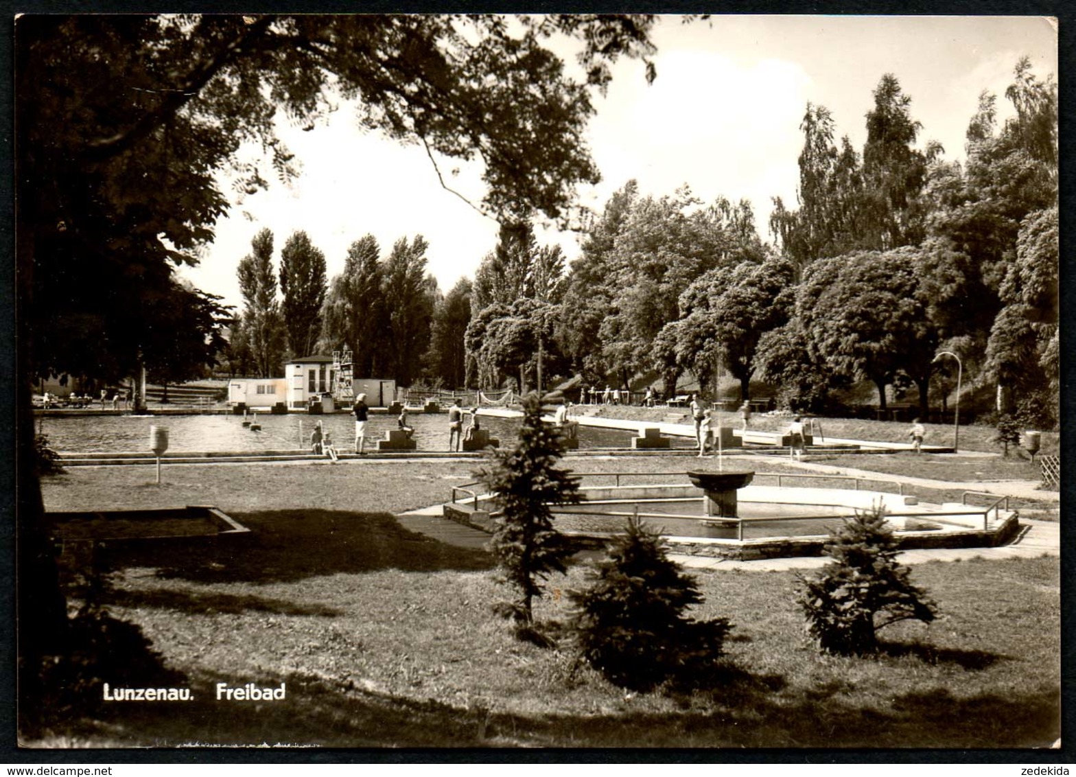 2360 - Lunzenau - Freibad - Springbrunnen - ERKA - R. Kallmer