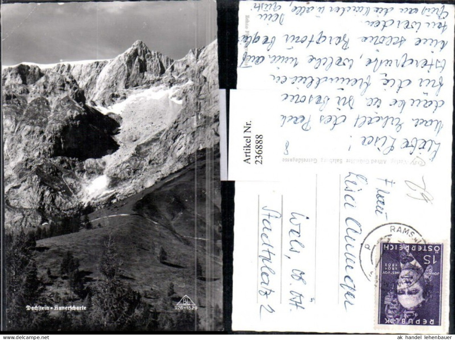 236888,Dachstein Hunerscharte Bergkulisse b. Ramsau am Dachstein