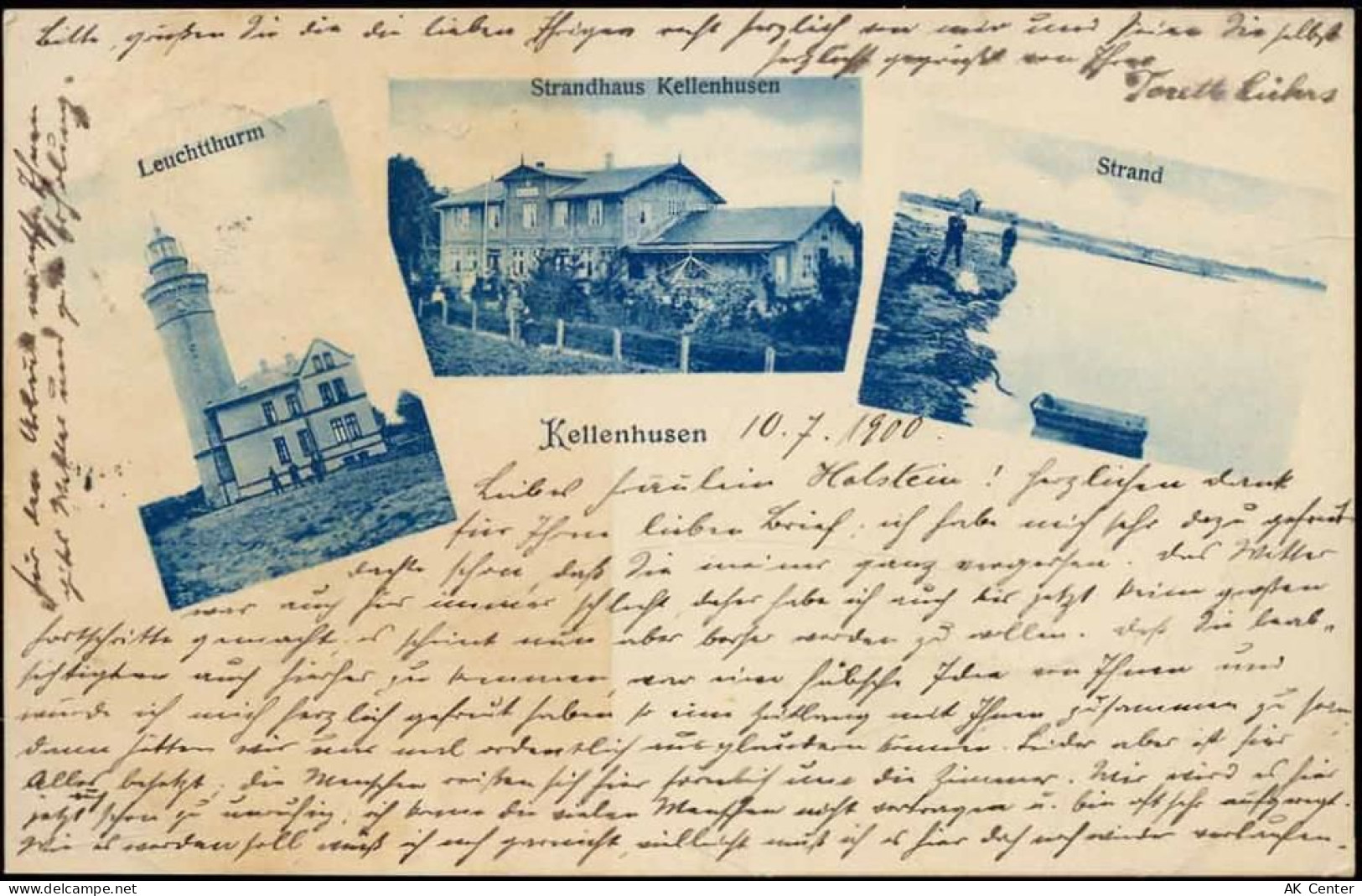 23746 W2436 Kellenhusen 1900 - Kellenhusen: Leuchtturm, Strand, Strandha... - 20002234