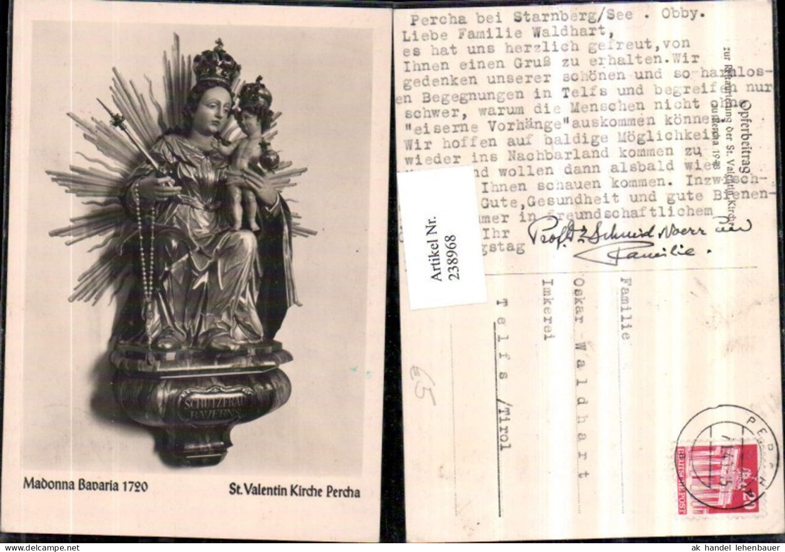 238968,St. Valentin Kirche Percha Madonna Bavaria 1720