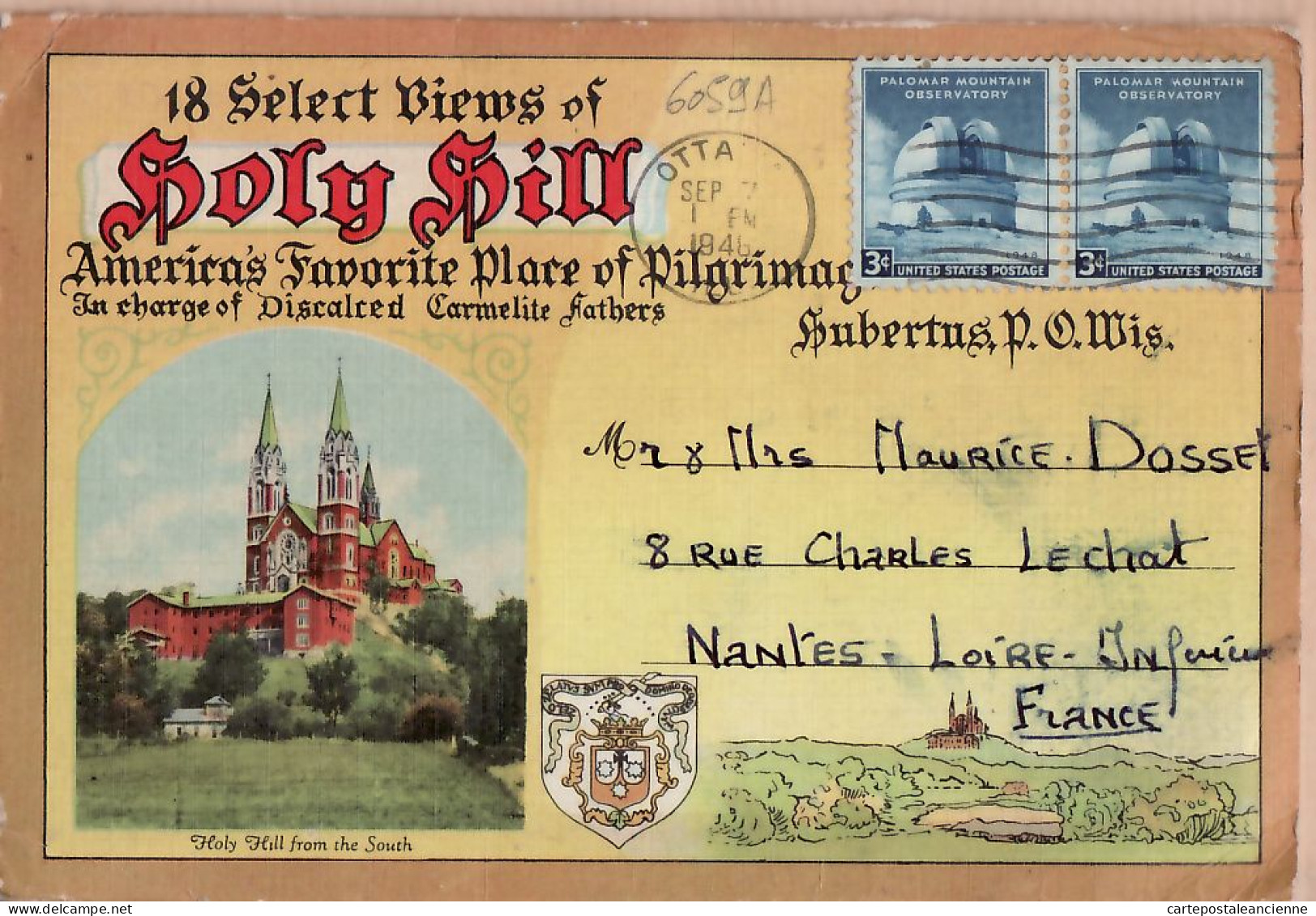 23972 /  Rare 18 Select Views HOLY HILL WI Wisconsin America's Place PILGRIMAGE1948 Original Complete Set in COVER USA