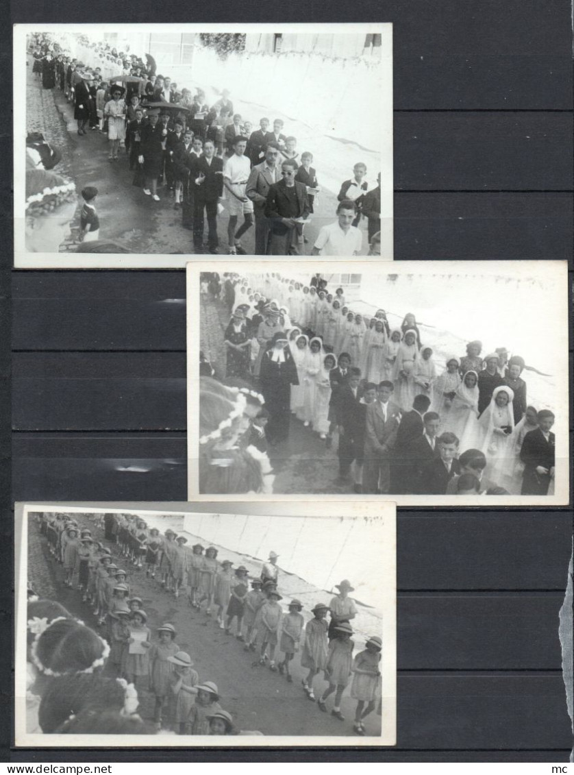 24 - Bergerac - Procession - 1946  - Photos format carte postale x9 -"Photo Bondier Bergerac"