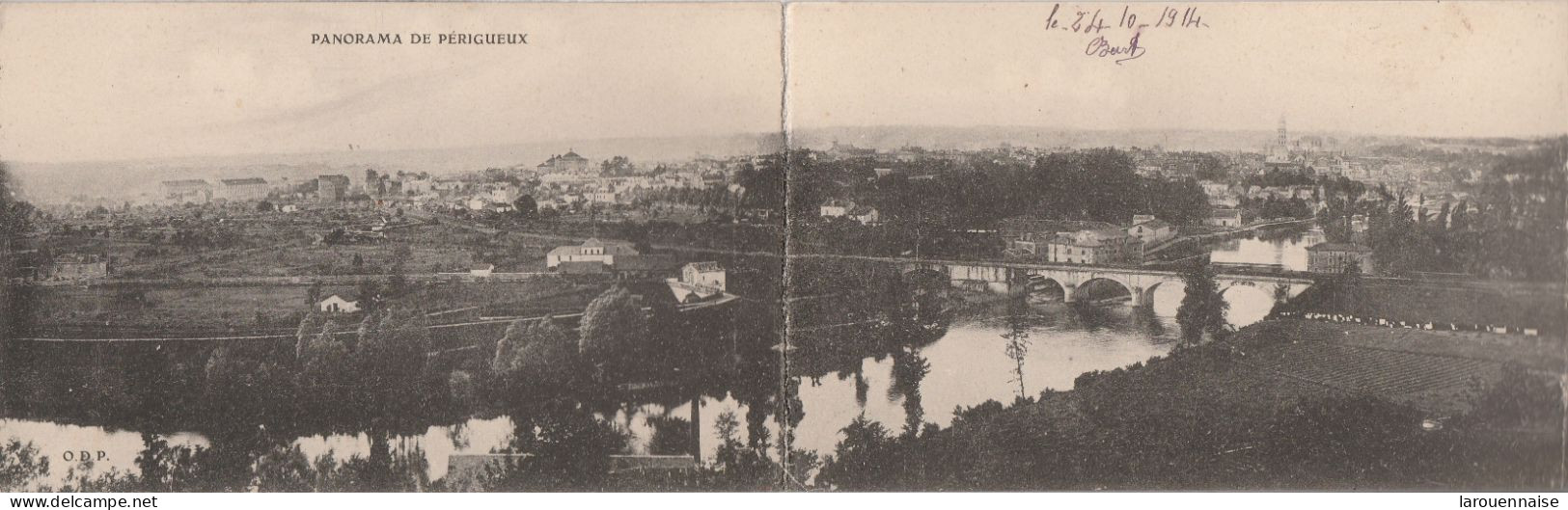 24 - PERIGUEUX - Panorama de Périgueux (carte triptyque)