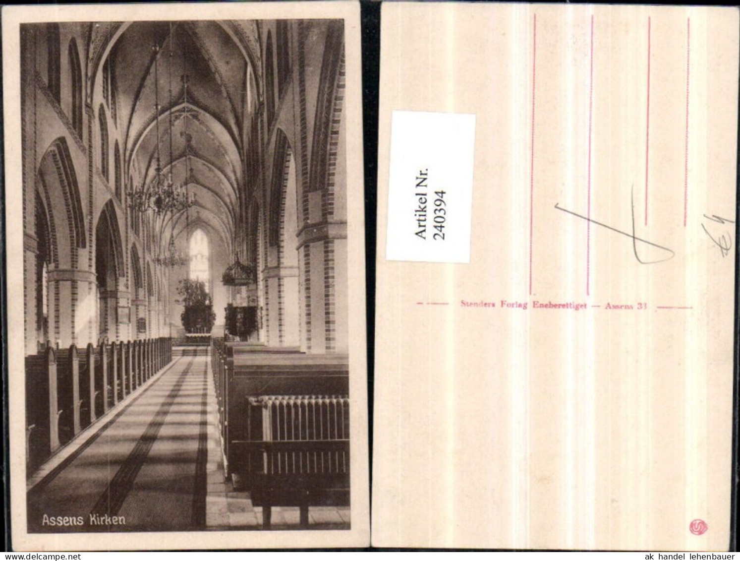 240394,Assens Kirken Kirche Innenansicht