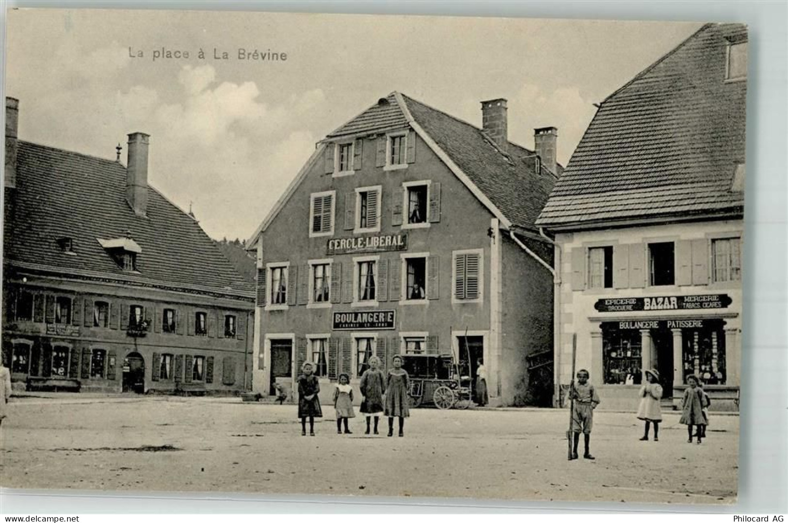 2406 La Brévine 1919 Foto AK Geschäft - 13552389