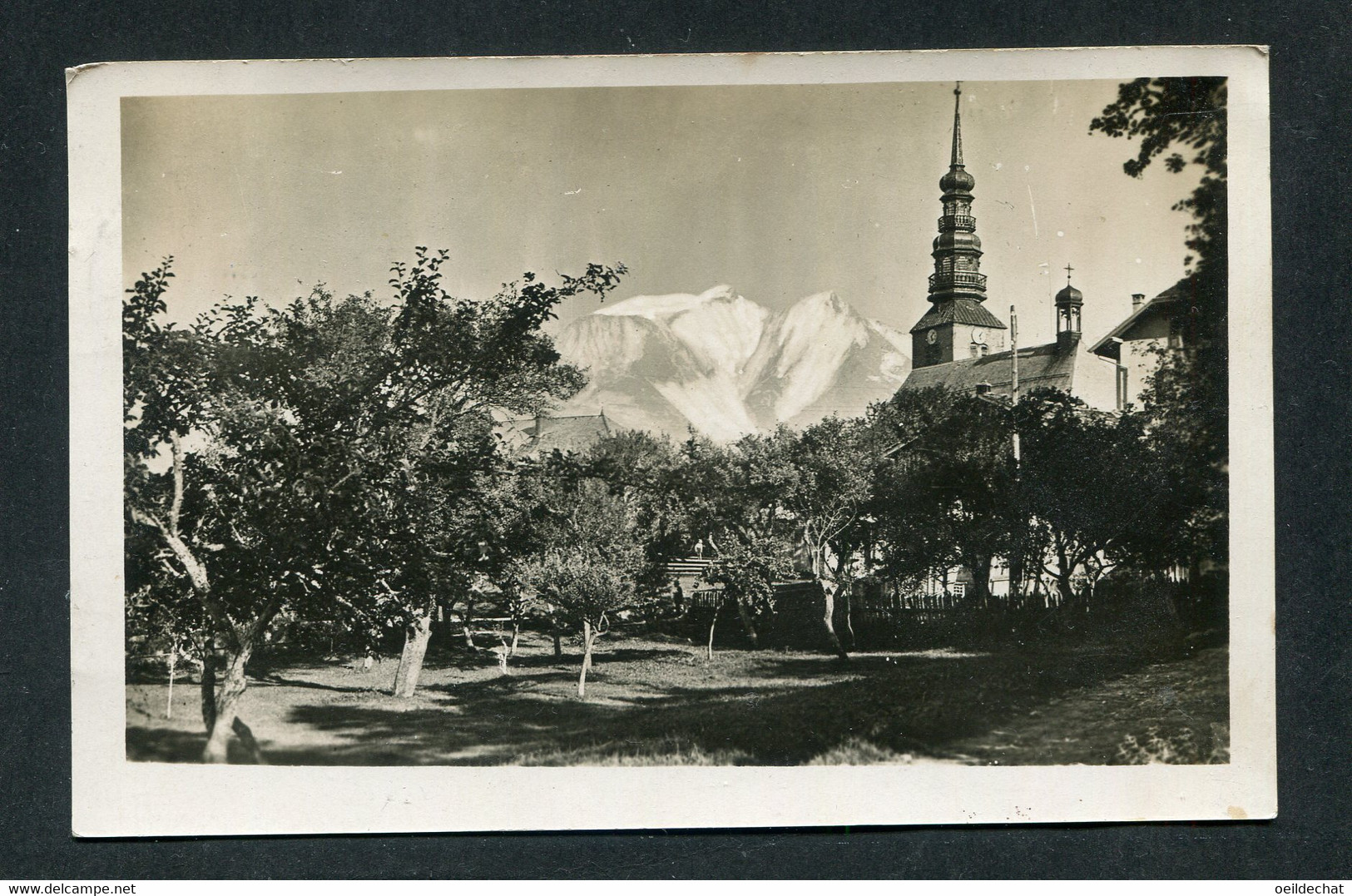 24081  CPA - L'Eglise et le Mont-Blanc à Combloux    1930  TB