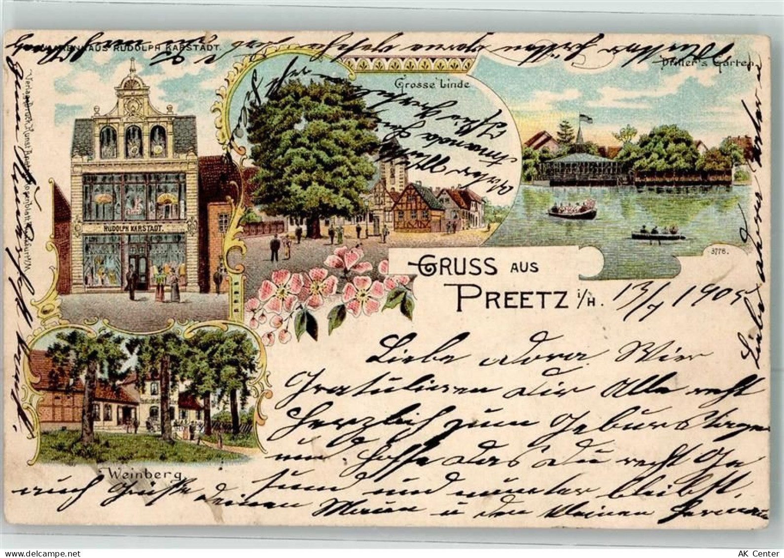 24211 W2308 Preetz , Holst 1905 Lithographie Warenhaus Rudolph Karstadt ... - 13621424