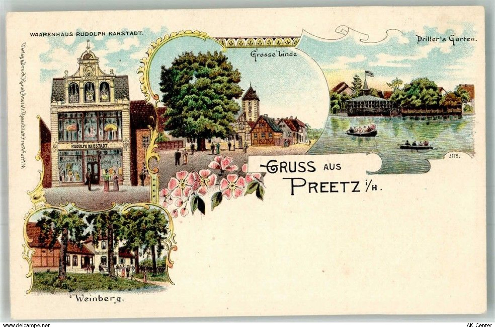 24211 W2308 Preetz , Holst Lithographie Warenhaus Karstadt Grosse Linde ... - 13669857