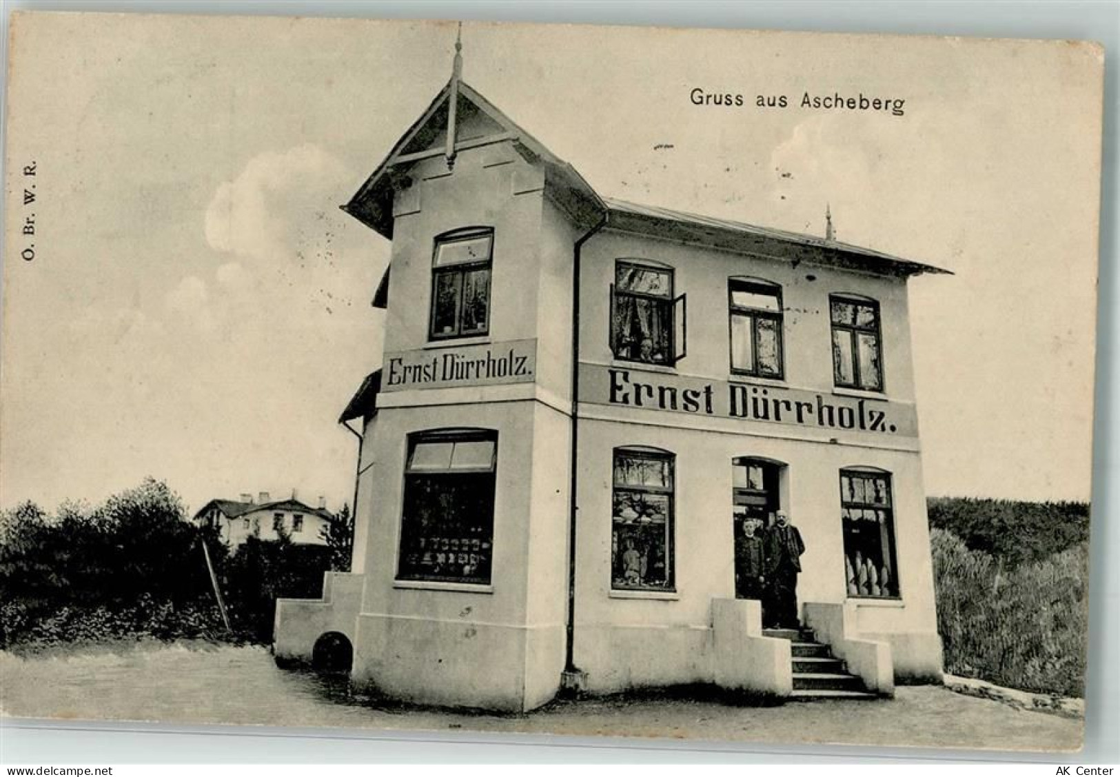 24326 W2323 Ascheberg Holstein 1917 Foto AK Geschäftshaus Ernst Dürrholz... - 13632511